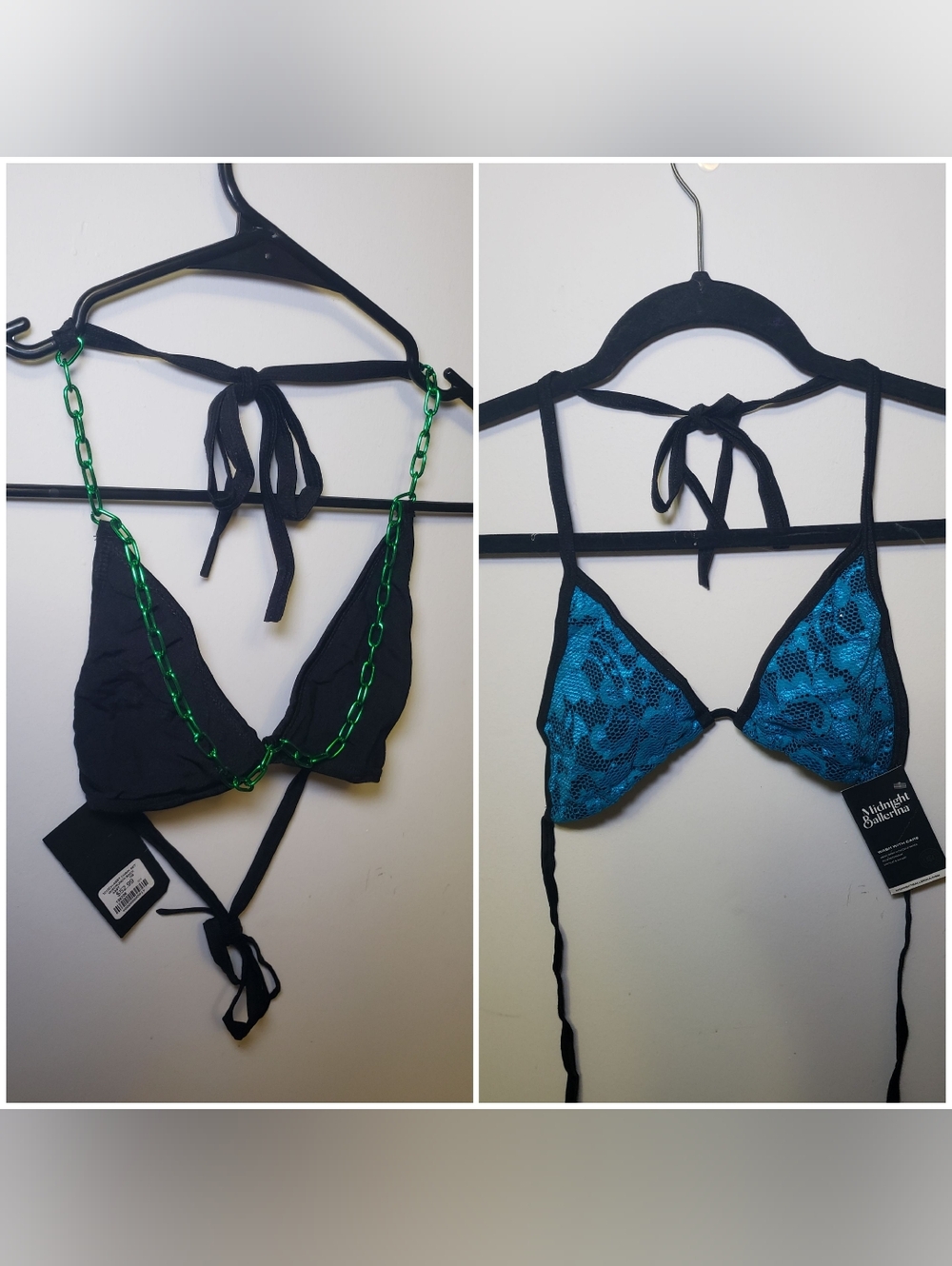 SET OF TWO - NWT Midnight Ballerina Triangle Dance Sets Bikini